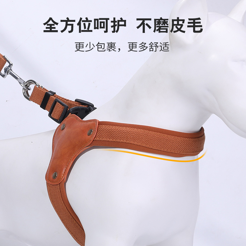 Cuerda de tracción para mascotas, cadena de perro ajustable para perros medianos y grandes, correa para el pecho para perros tipo silla de montar, productos para mascotas a prueba de explosiones