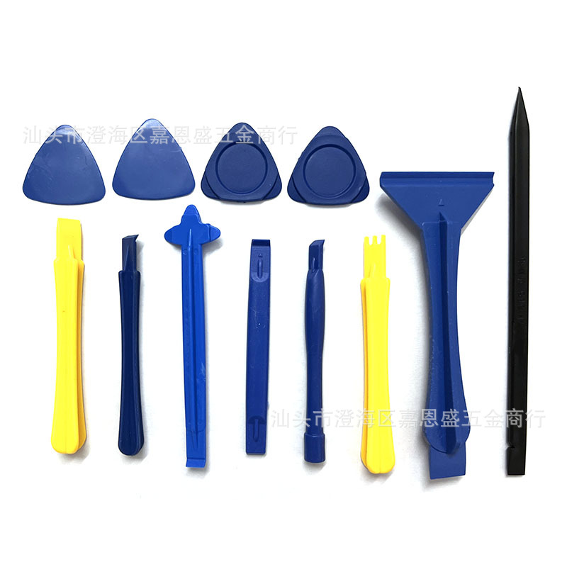 跨境供应塑料撬棒 撬片 12件套装 拆壳 开机 静电棒 手机拆机工具