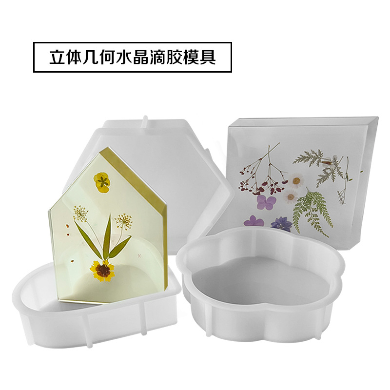 Cross-border DIY cristal epoxi molde de silicona grande cuerpo redondo seis lados decoración del cuerpo libro de escritorio archivo joyería herramienta abrasiva