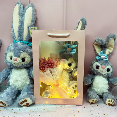 可爱生日礼物送小女朋友闺蜜星黛露卡通永生花满天星干花花束礼盒