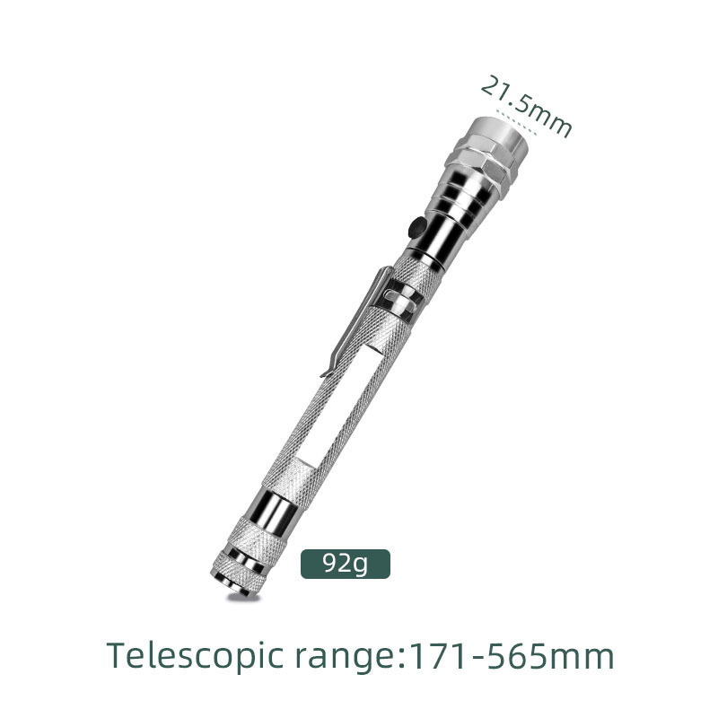 Recogida magnética de dimensión profunda Varilla de imán magnético Varilla de extensión telescópica Herramienta de reparación de automóviles Espejo cuadrado Espejo redondo Cabeza de linterna