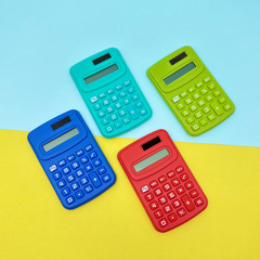 Mini Colorful Macaron Cute Cartoon Portable Calculator LOGO Printed Gift for Primary and Middle School Students