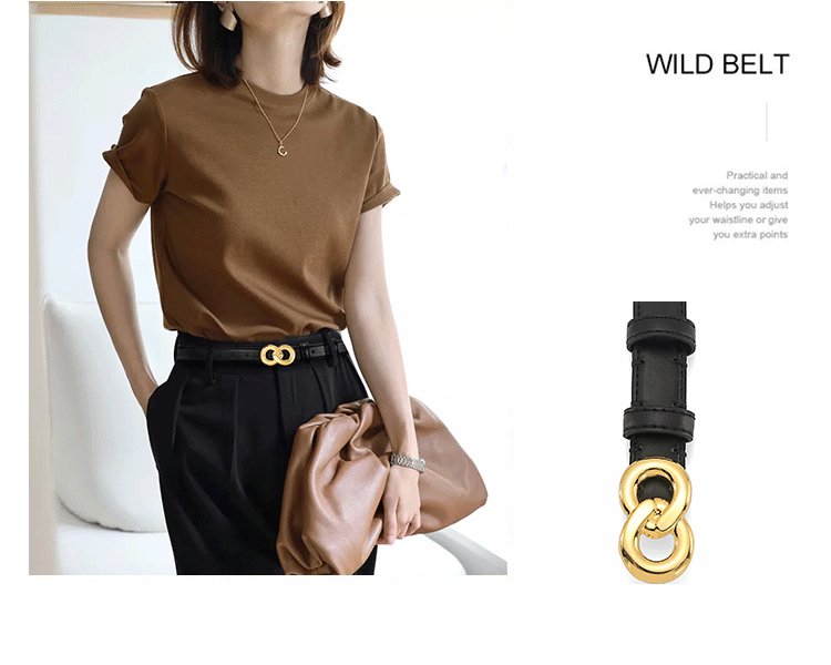 Fashionable Women's Leather Needle Buckle Belt, Versatile Style_voghion.com