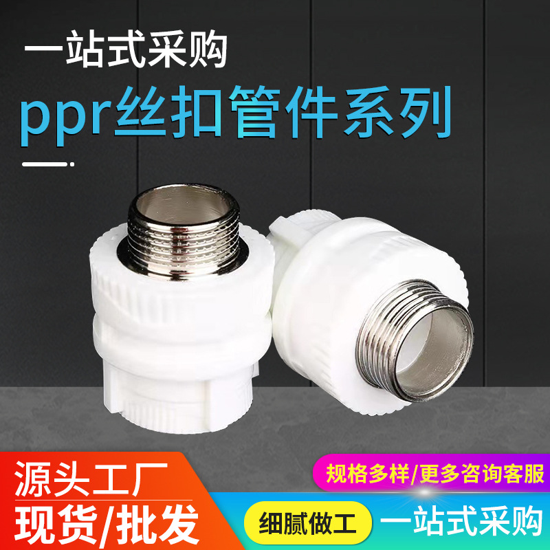 ppr厂家直售 ppr外丝直接 家装ppr管材管件批发 PPR水管 规格齐全|ru