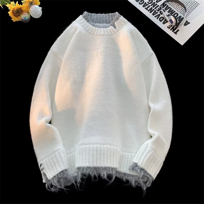 Suéter Falso Dos Piezas para Hombre de Poliéster, Transpirable, Térmico, para Invierno