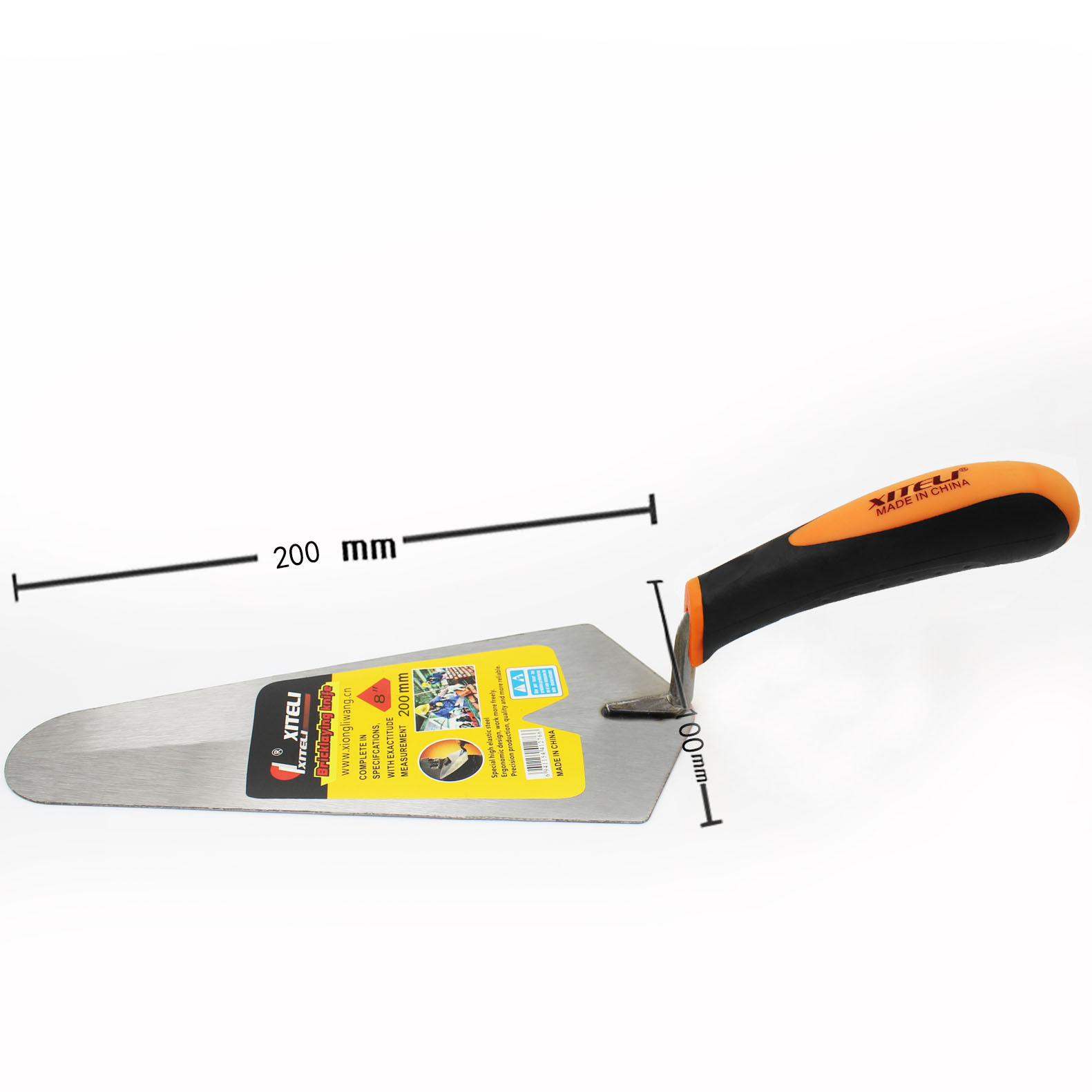 Herramientas directas de fábrica melocotón cuchillo de colocación de ladrillo al por mayor soporte de paleta cuchillo de azulejo de cabeza redonda puntiaguda ovalada