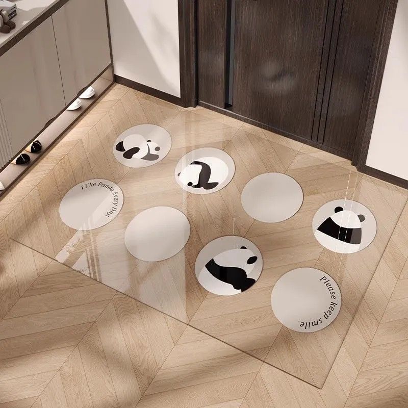 Entrance Door Floor Mat Accessible Luxury High-End Pvc Transparent Soft Glass Anti-Slip Foot Mat Entrance Home Entrance Door