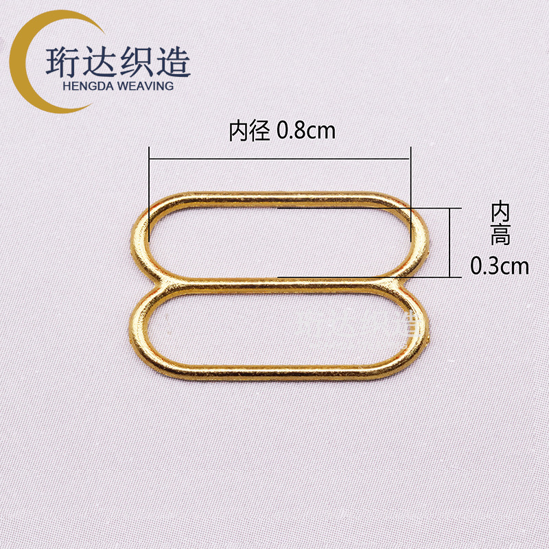 8 hebillas de Goma de embalaje interior de 0,8 cm (oro) / grano - convencional