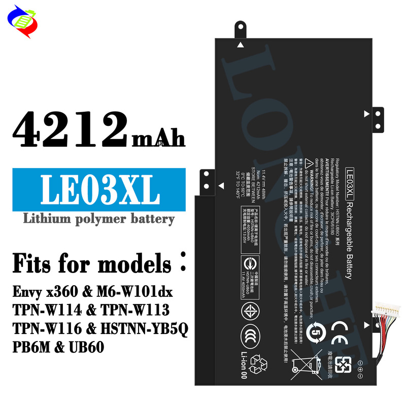 For HP Envy x360/M6-W101dx/PB6M/UB60 Durable Laptop Battery LE03XL