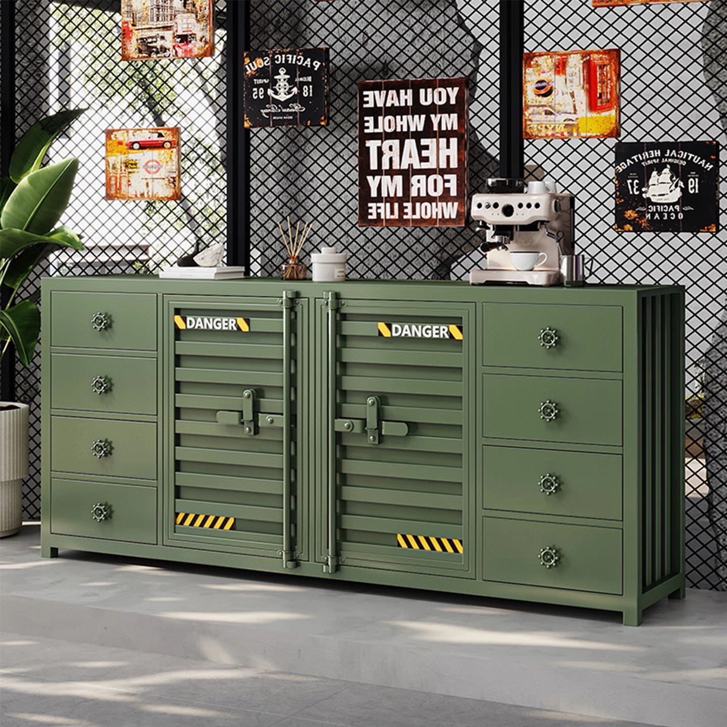 Commercial Tea Room Storage Table Sideboard Restaurant Private Room Industrial Style Tea Cabinet Container Storage Cabinet