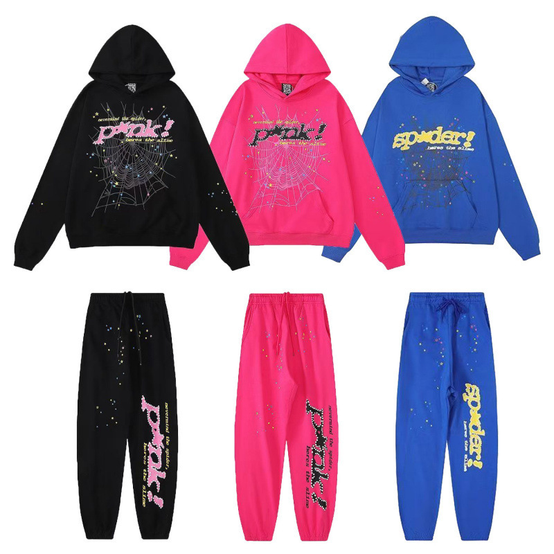Cross-border hot-selling hoodie 555555, trendy street style, heavy-duty loose-fitting Sp5der sweatshirt and sweatpants men's set, in stock Cross-border hot-selling hoodie 555555, trendy street style, heavy-duty loose-fitting Sp5der sweatshirt and sweatpants men's set, in stock