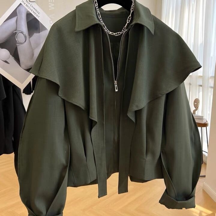 British-style cape jacket for women, spring and autumn, unisex design, new Chinese-style jacket for both men and women, new arrival British-style cape jacket for women, spring and autumn, unisex design, new Chinese-style jacket for both men and women, new arrival