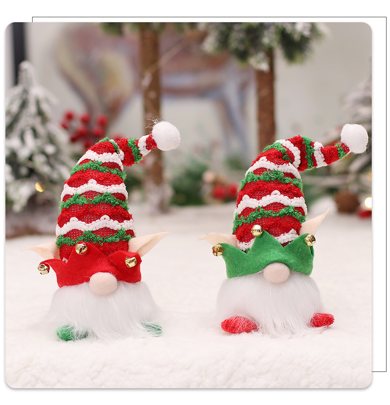 Plastic Material Christmas Festival Santa Claus, Stripe Pattern Fashion Style Christmas Fashion Santa Claus Stripe Plastic Party Ornaments