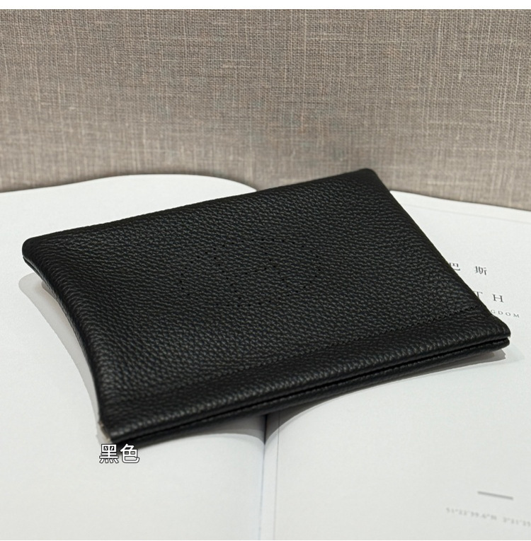 H 本革携帯電話バッグ第一層牛革ライチ柄大容量化粧品バッグハイエンドラッキー小銭入れ口紅バッグ|undefined