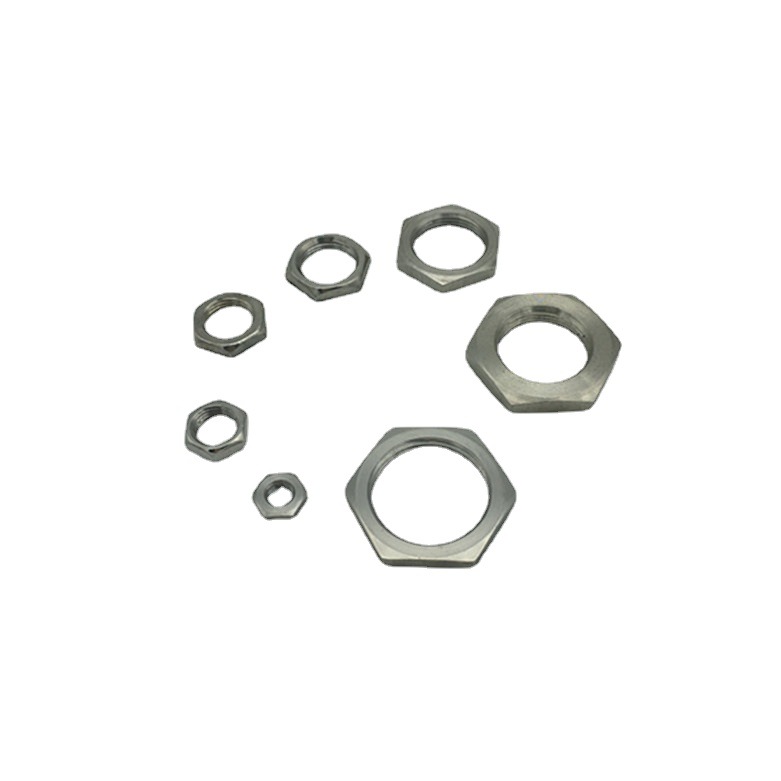 304不锈钢薄型细牙GB808小对边六角螺母现货M8*1M10*1M12*1M14*1
