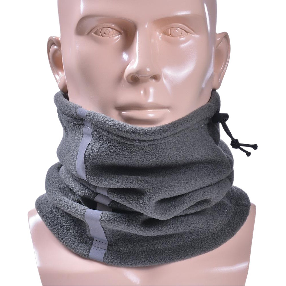 Invierno polar bufanda caliente noche al aire libre máscara de esquí a prueba de frío tira reflectante cordón media cara collar
