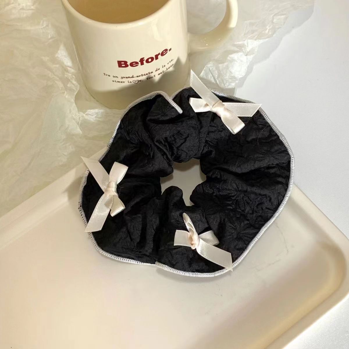 15#프렌치 화이트 리본