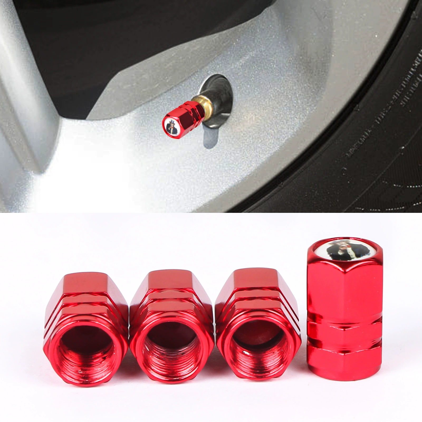 Алюминиевый шестигранный автомобильный шапка для пневматического рта с логотипом