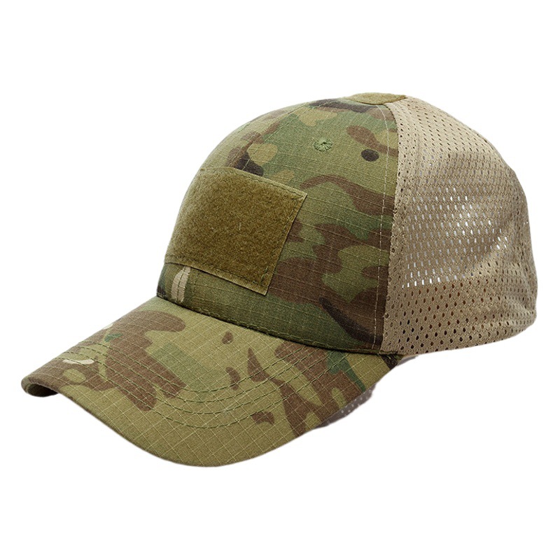 Gorra de béisbol de camuflaje fanáticos militares sombrero de Sol de malla gorra de pico patrón de pitón gorra de entrenamiento militar gorra de Velcro gorra de malla transpirable transfronteriza