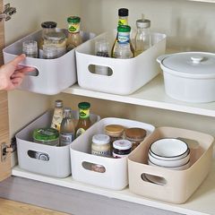 桌面收纳盒杂物玩具化妆品整理盒抽屉式储物筐零食家用厨房置物盒