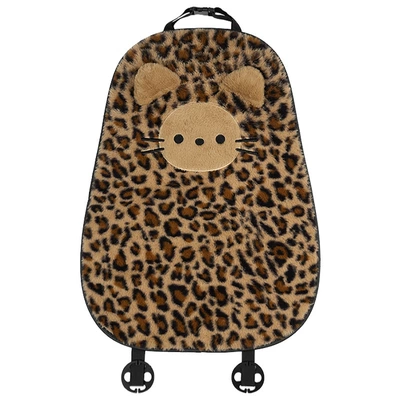 Cartoon Car Seat Cushion, Winter Seat cushion, seat cover - rabbit-fur-leopard-print-cat-seat-cushion-backrest