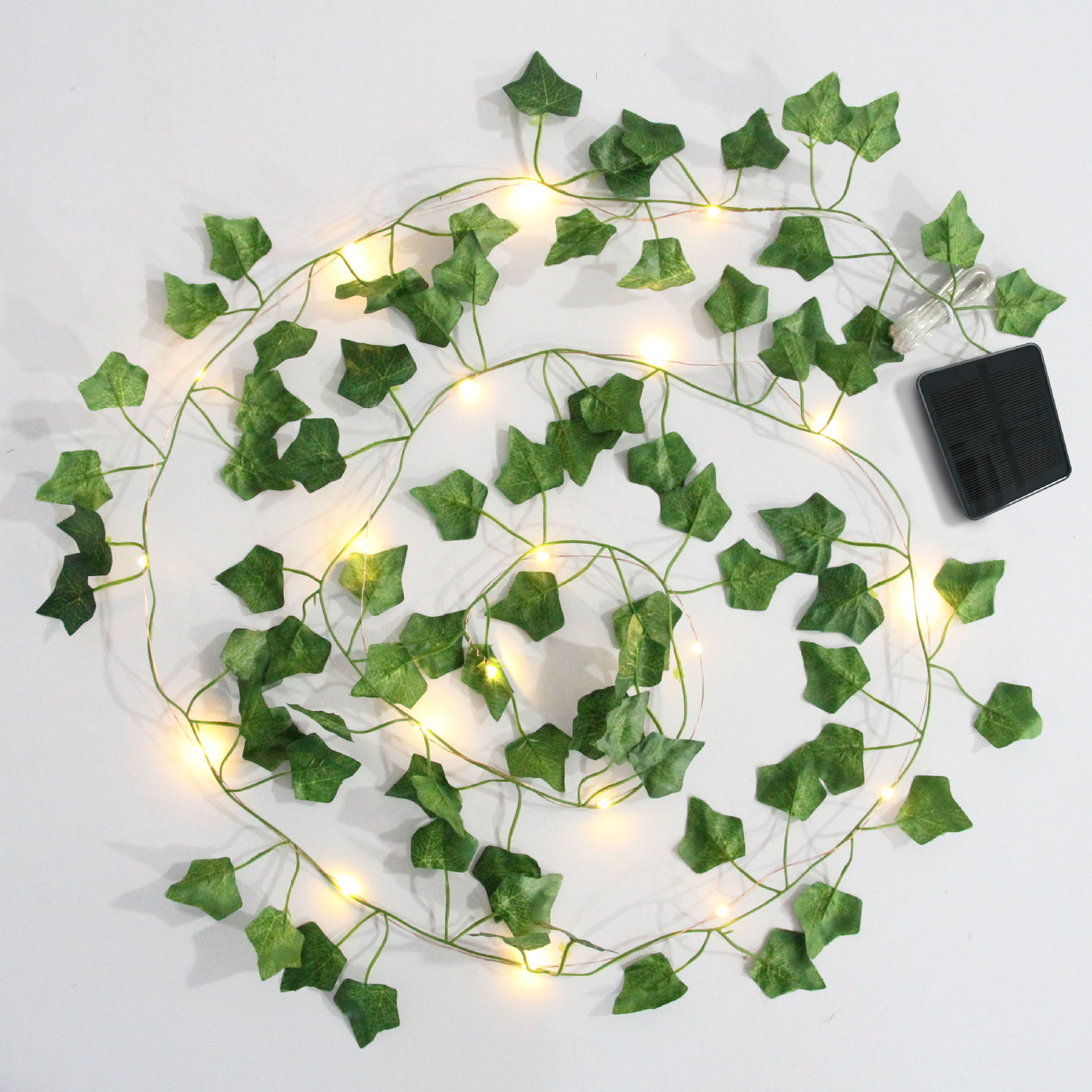 Guirnalda solar de ratán, exterior, decoración