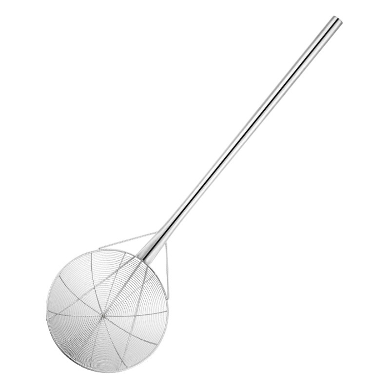 Espumadera grande de acero inoxidable engrosado, colador de alambre de acero, colador para freír, espumadera para aceite, uso comercial.