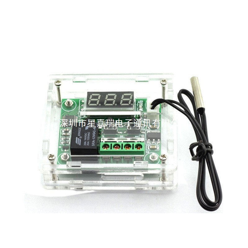 New Xh-W1209 Digital Display High-Precision Temperature Controller Temperature Control Switch Micro Temperature Control Board Bulk Shell
