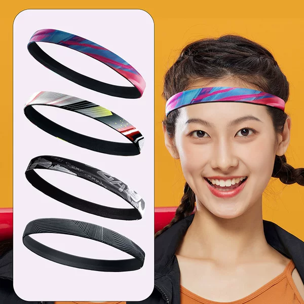 Sports Headband, Running Yoga Headband, Fitness Non-Slip Sweat-Absorbent Band, Men's and Women's Anti-Sweat Band, Thin Sweat-Guiding Band, Quick-Drying Headband