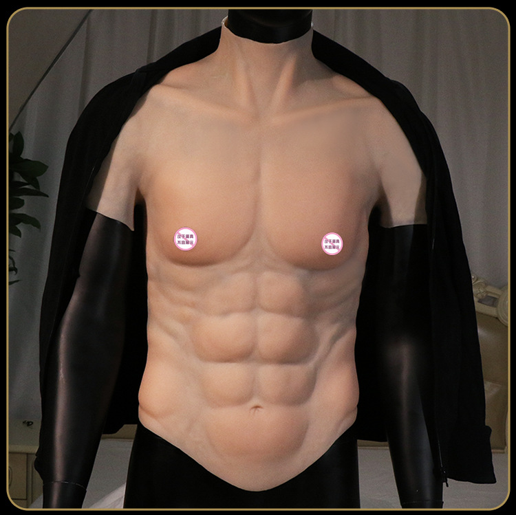 Jiuai Silicone Fake Eight-Pack Abs Cosplay Muscle Chest Costume for Adults — detail image 20