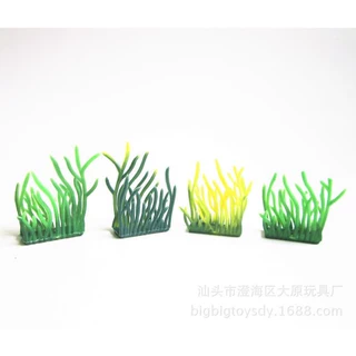 3.5CM仿真双色水草心理沙盘模型小草水族草塑料摆件假花配饰摆件