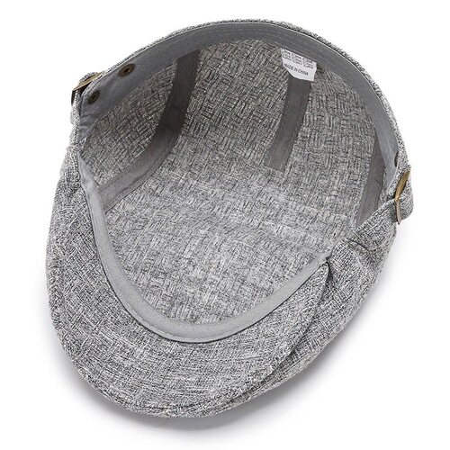 Linen Breathable Sun Hat for Men - Summer Outdoor Casual Duckbill Hat for Men - Wholesale Cotton Linen Beret Hat - Cross-border