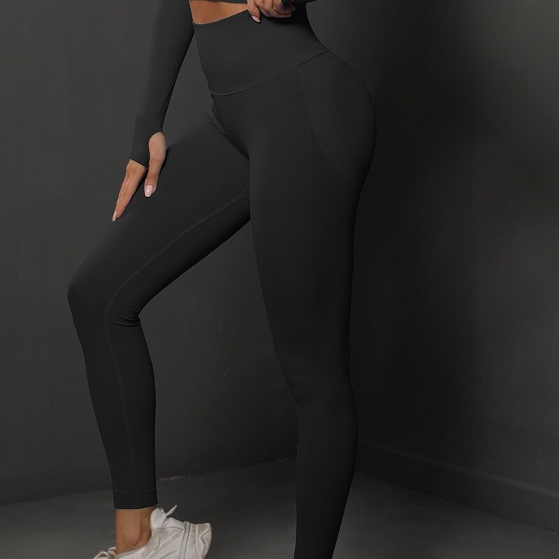 Cross-Border Seamless Sports Fitness Yoga Pants High-Waisted Tight-Fitting Yoga Clothes Peach-Shaped Buttocks Sports Running Outdoor Exercise Cross-Border Seamless Sports Fitness Yoga Pants High-Waisted Tight-Fitting Yoga Clothes Peach-Shaped Buttocks Sports Running Outdoor Exercise