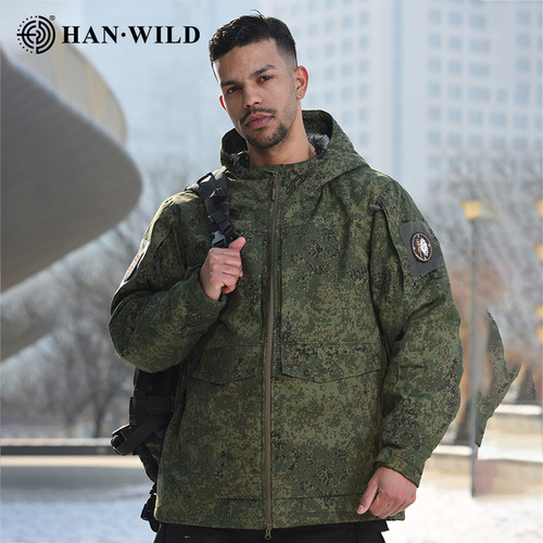 Hanye Heat Reflective Tactical Cotton Jacket Men's Winter Outdoor Camouflage Warm Windbreaker Military Fans Field Jacket