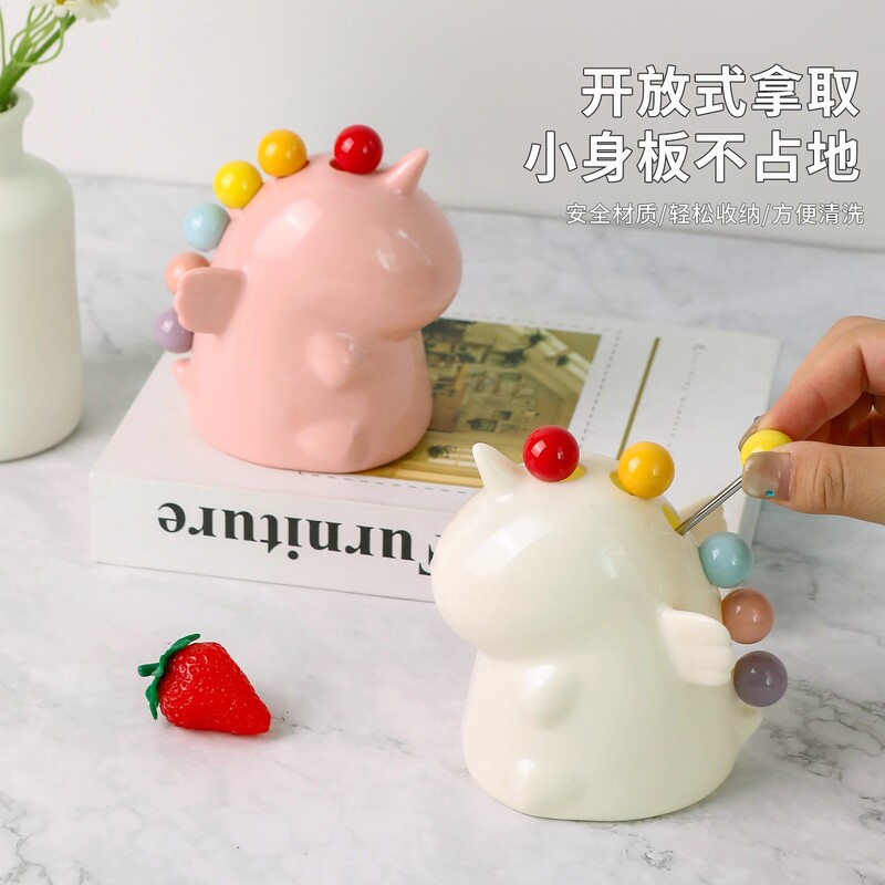 创意独角兽水果叉套装彩色家用可爱卡通甜品蛋糕不锈钢叉子摆件|undefined