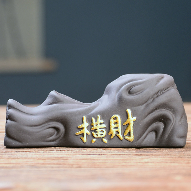 茶宠摆件创意紫砂茶宠壶盖置茶笔拖架功夫茶具配件 茶台装饰品