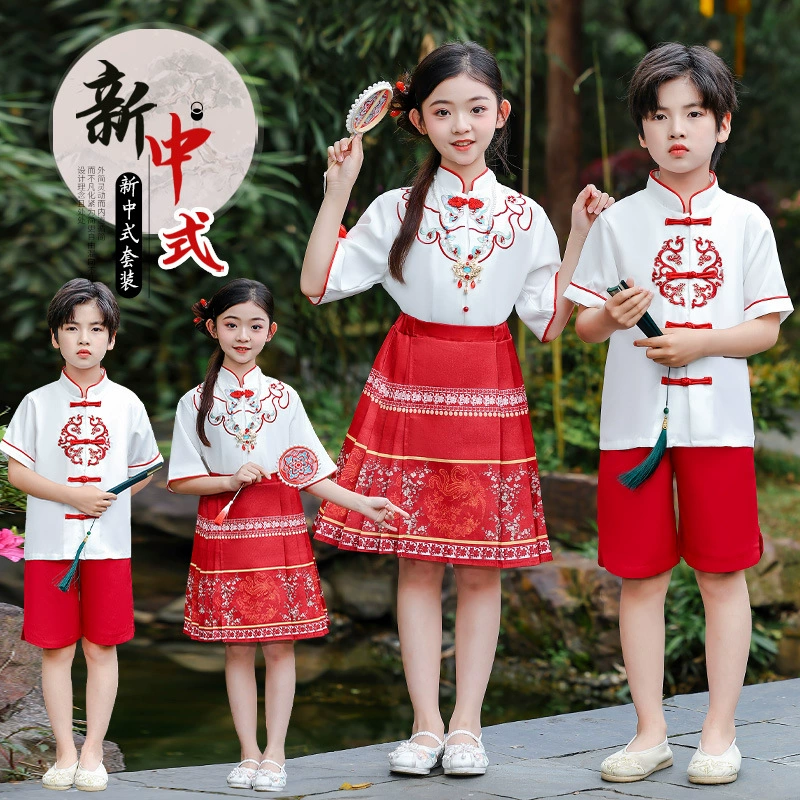 Мальчики и девочки летом новый китайский стиль новый иностранный стиль