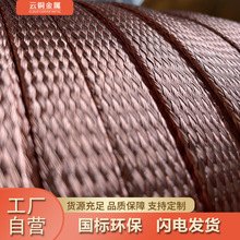 厂家供应编织桥架接地线6平方法兰防静电接地线铜接地线铜编织带