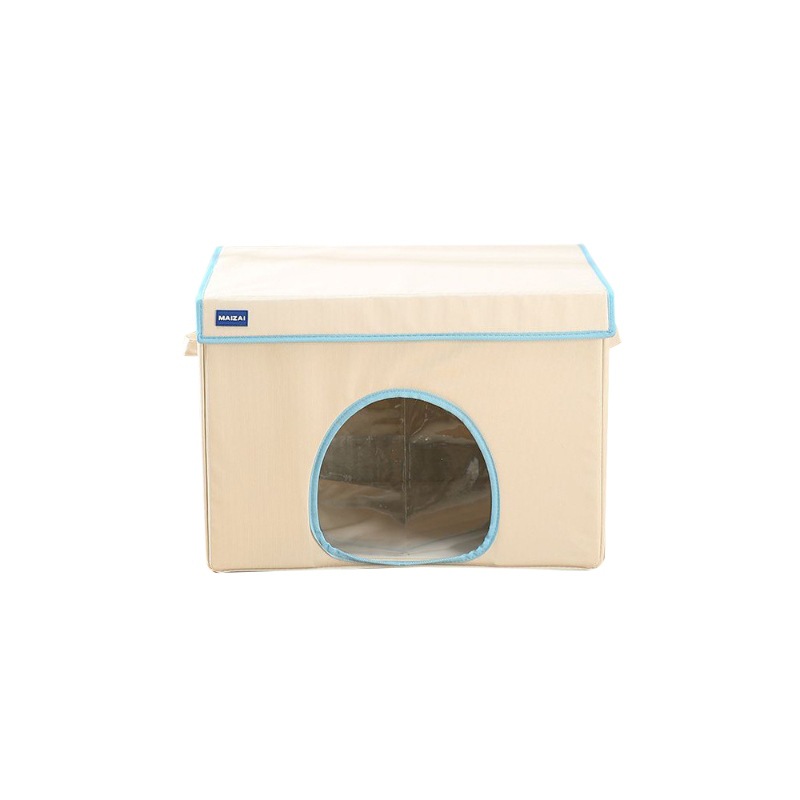 Habitación con aire acondicionado para gatos de verano, nido de hielo, artefacto de enfriamiento para perros, iglú de prevención de insolación para mascotas, nido para gatos portátil extraíble y lavable