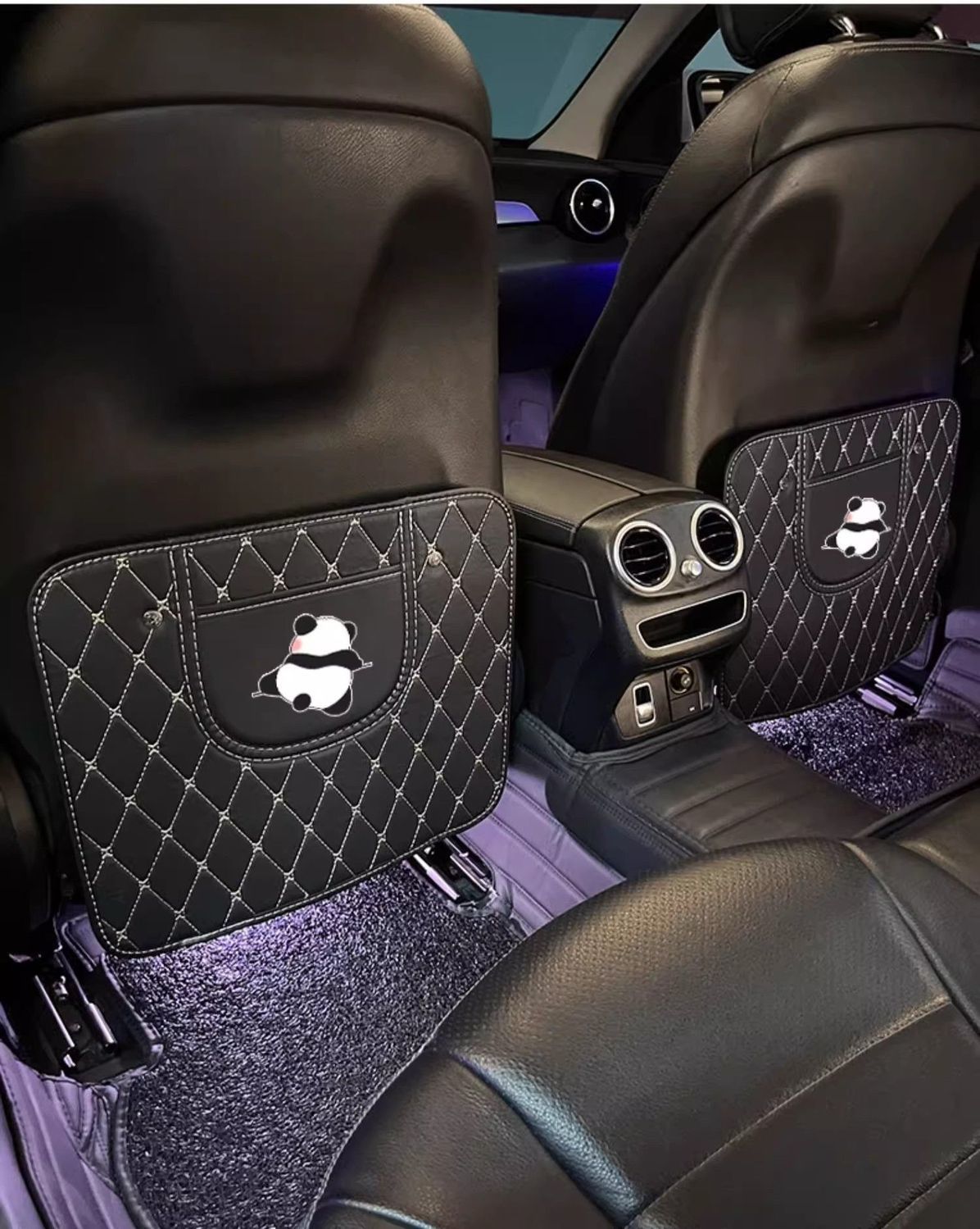 Cute Car Anti-Kick Mat, Universal Rear Seat Anti-Wear Mat, Car Cartoon Seat Protector, Children's Car Back Seat Storage