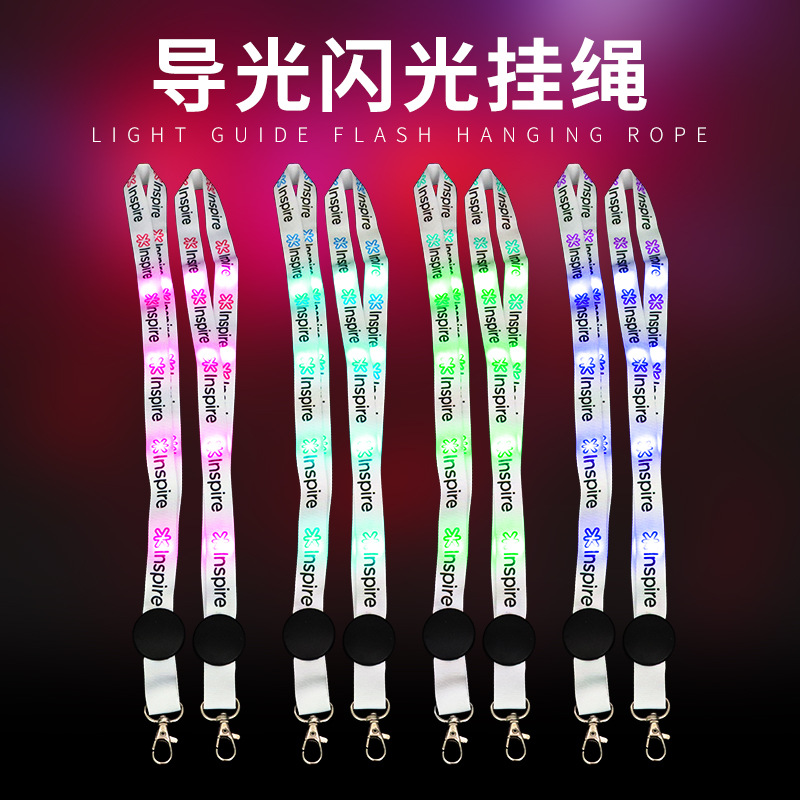 LED nylon cordón luminoso certificado de trabajo cinta colgante cordón luminoso barra atmósfera cordón luminoso etiqueta cordón