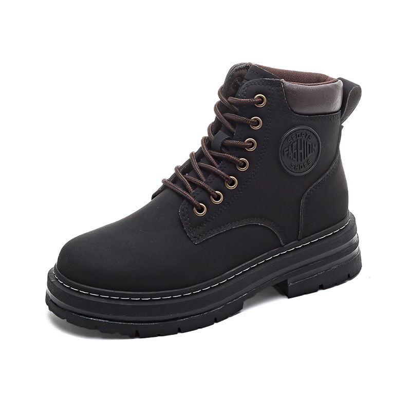Fábrica directa pareja hombres y mujeres botas Martin otoño y invierno nuevas botas de motocicleta retro botas de moda B801