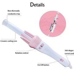 Cross-border multifunctional curling and straightening iron, pink and white tourmaline ceramic, wet and dry hair straightener