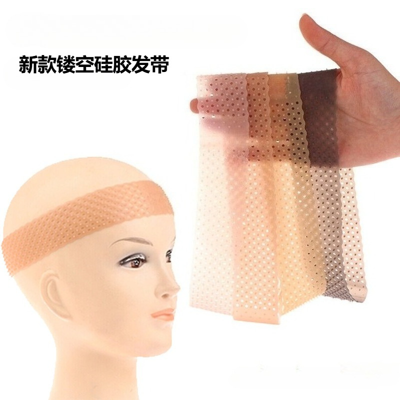Cross-Border New Silicone Wig Headband Yoga Fitness Running Sports Headband Anti-Slip Anti-Falling Hair Tie
