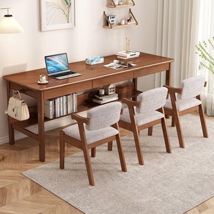 Solid Wood Desk Double Long Table Primary and Secondary School Student Study Table Modern Simple Computer Desk Study Home Desk