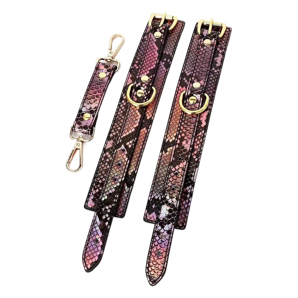 Sexy adulto vinculante serpiente patrón mano manguito de juguete vinculante mano diversión suministros para adultos textura vinculante esposas