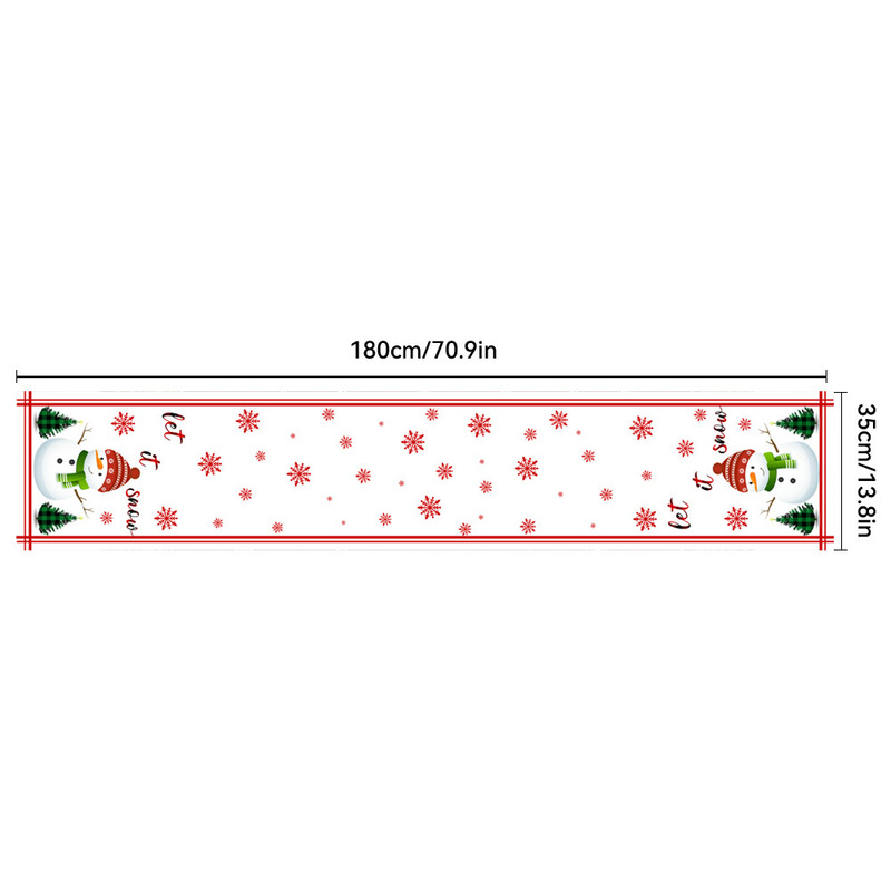 新しいクリスマステーブルクロス用品ポリエステルオックスフォード布テーブルフラグクリエイティブクリスマステーブルフラグテーブル装飾プリントフラグ|undefined