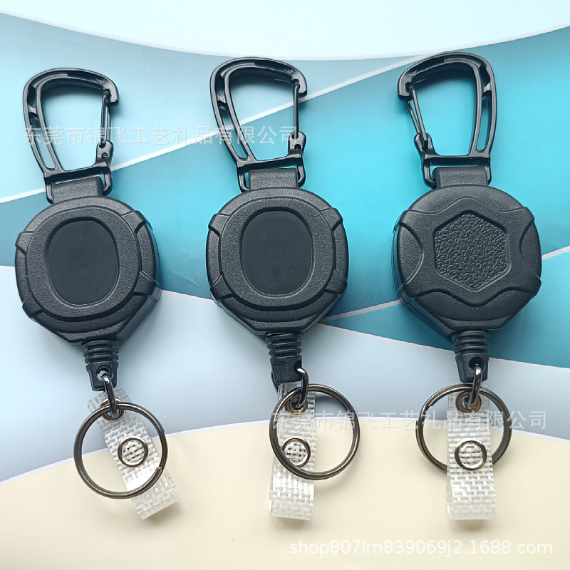 Hebilla telescópica con capacidad de carga súper resistente, imprescindible para uso en exteriores, hebilla fácil de tirar con cable de acero engrosado para evitar la pérdida de insignias.