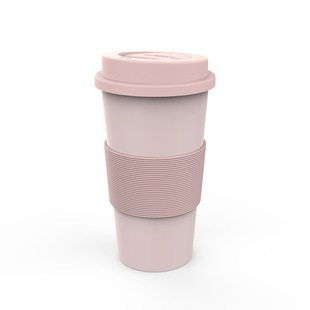 Factory Made PLA Cup Corn Polylactic Acid Coffee Cup Creative Silicone Lid Cup Heat Insulated Cup Cover Degradable