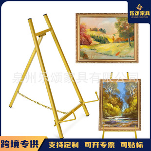 Iron Oil Painting Welcome Stand Oil Painting Display Stand Wedding Easel Props Photo Frame Poster Tile Stand